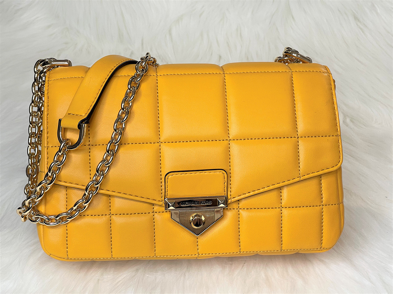 Michael Kors Soho Quilted Leather Shoulder Bag (Yellow) – CB Shop USA